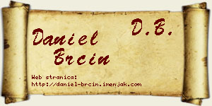 Daniel Brčin vizit kartica